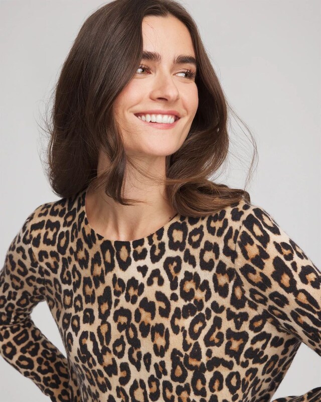 Cashmere Animal Long-Sleeve Pullover Sweater - image 4